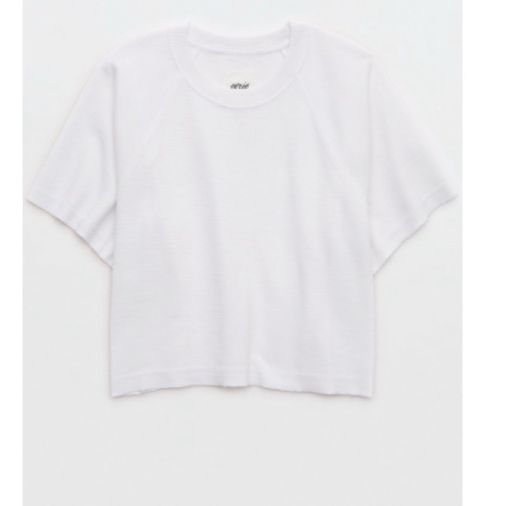 Aerie set White Ribbed Sweatshirt & Matching Shorts Set